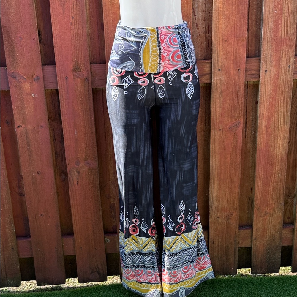 Uptown USA Artistic Patterned Wide Leg Pants Size S